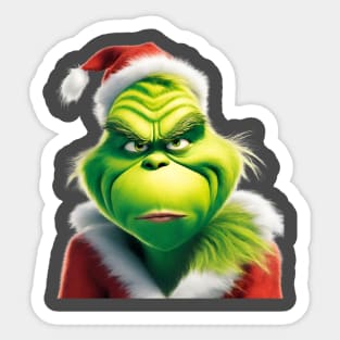 Grumpy grinch Sticker